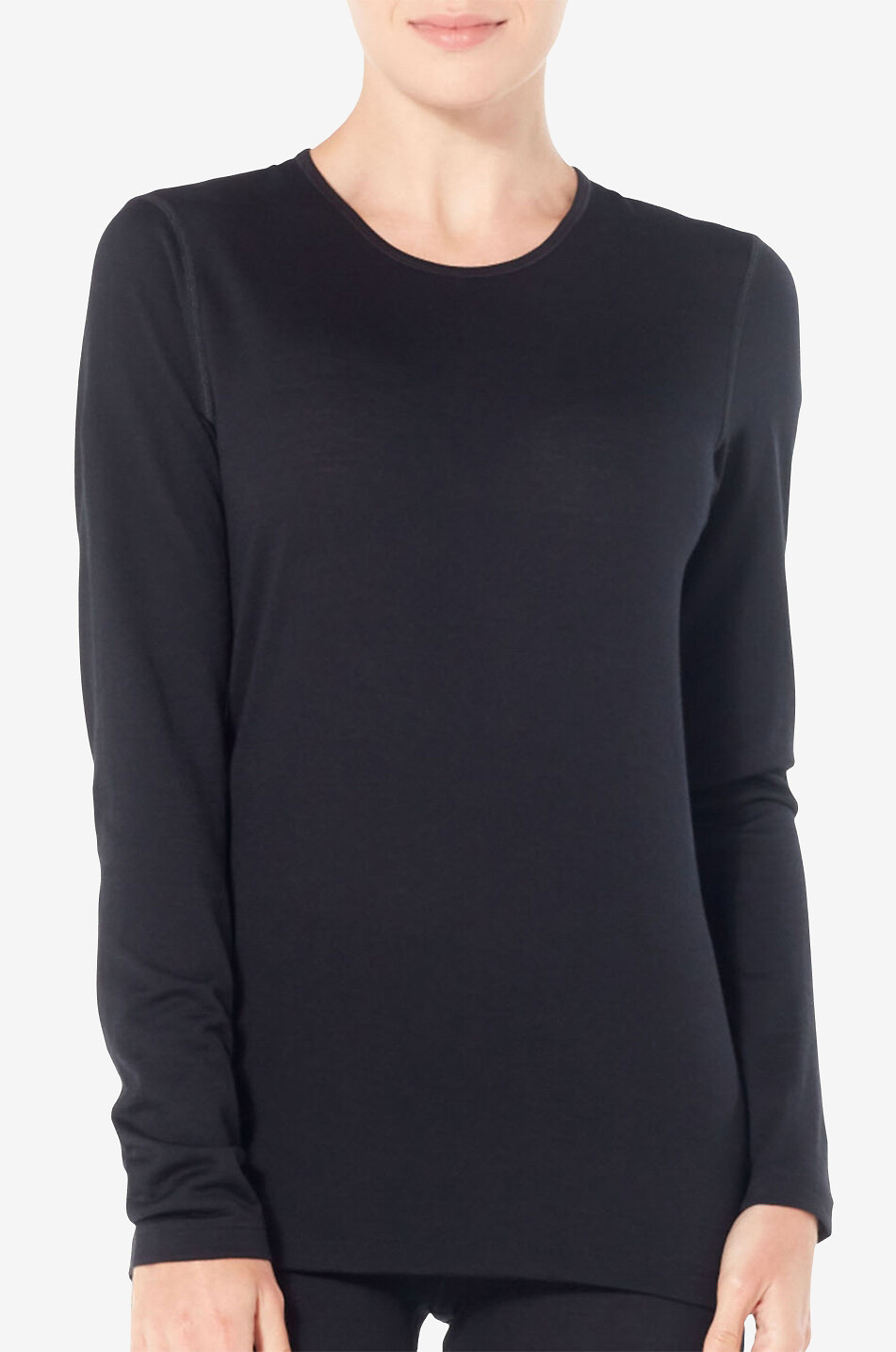 ICE BREAKER Sous-Pull 200 Oasis LS Crewe W Femme NOIR 2