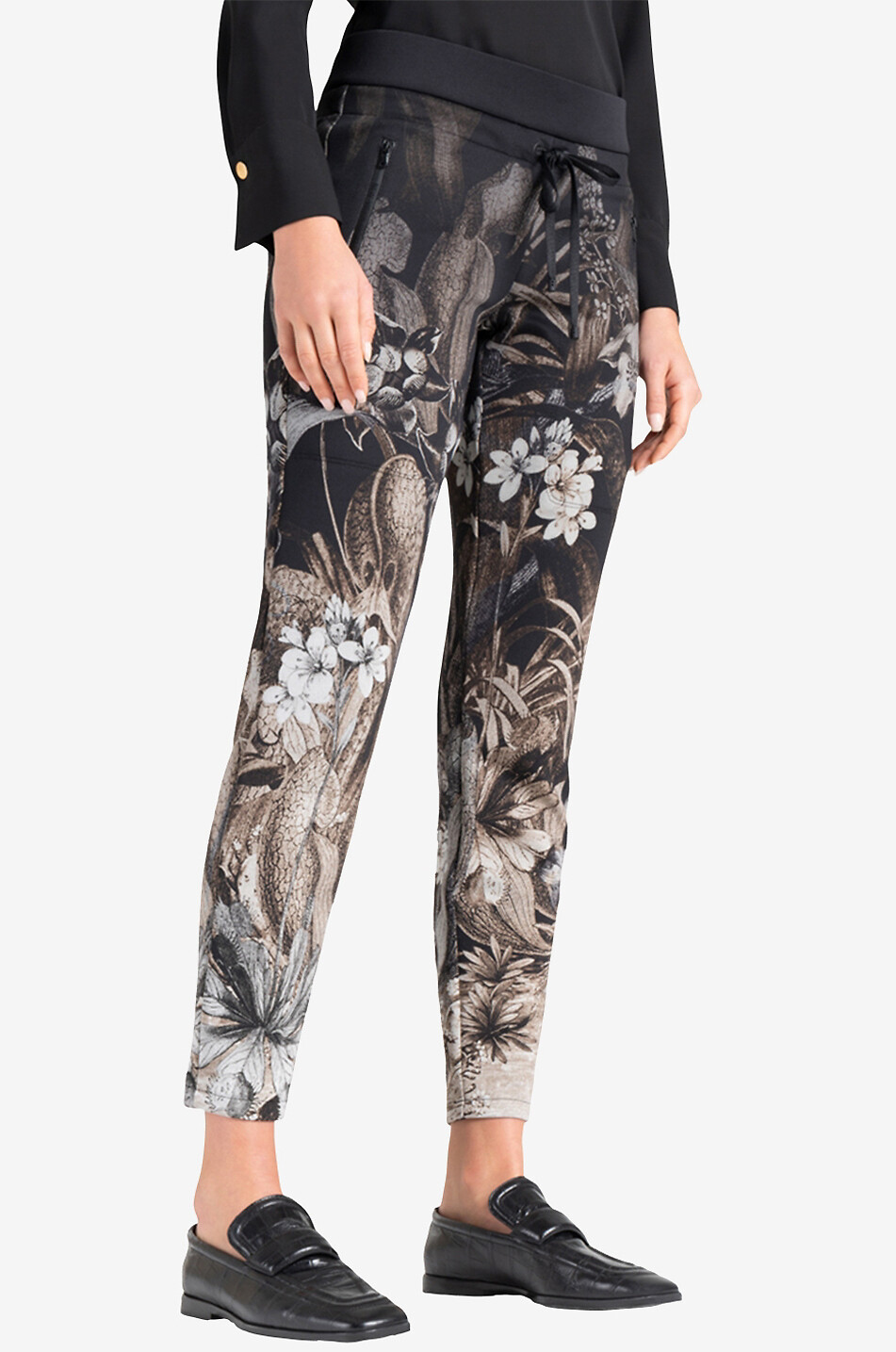 CAMBIO Jessy Botanical Neoprin Trousers Women MULTI COLOURED 4