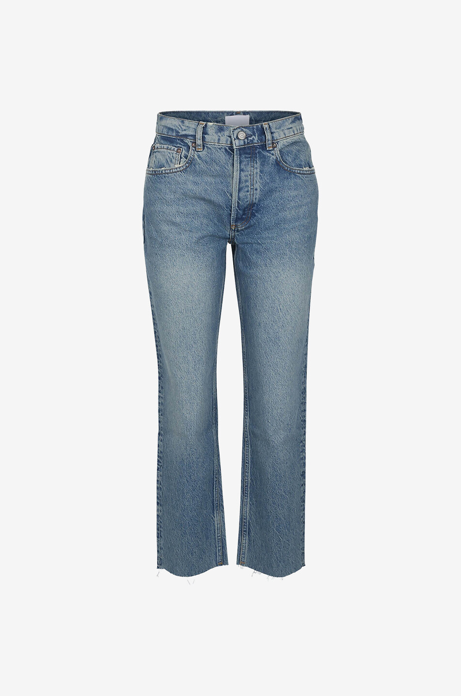 BOYISH Jean droit effiloché The Tommy Far Country Femme BLEU 1