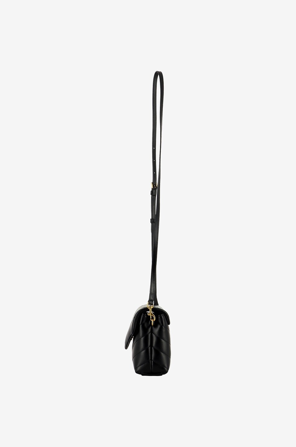 SAINT LAURENT PARIS Gesteppte Mini-Schultertasche aus Glattleder Loulou Toy Damen SCHWARZ 4