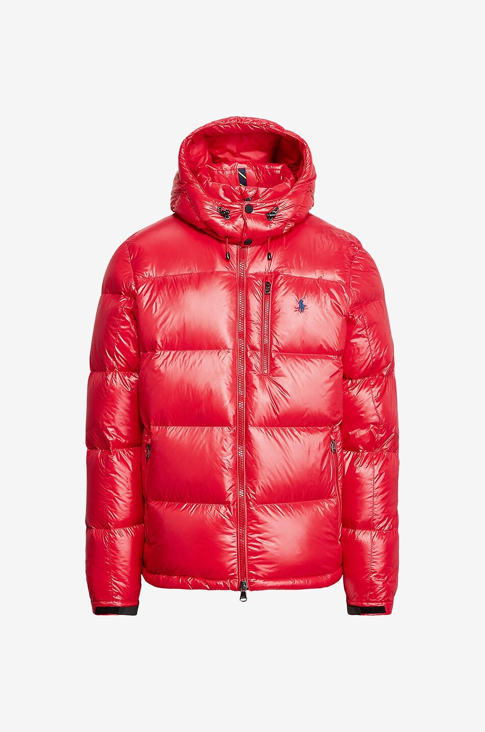 POLO RALPH LAUREN Gesteppte Daunenjacke aus glänzendem Nylon Pony Herren ROT 1