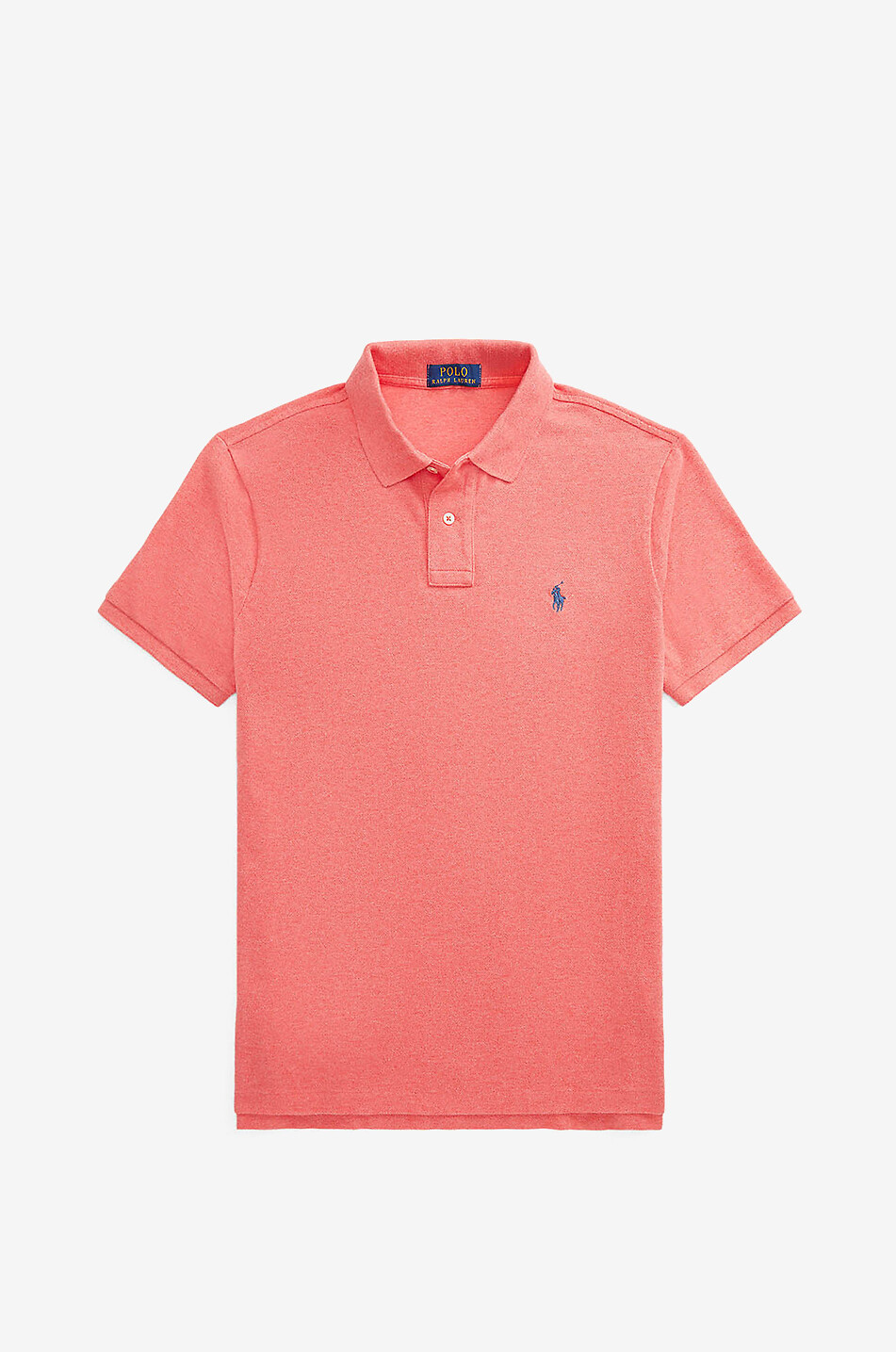 Polohemd aus Baumwollpiqué mit Pony-Stickerei Custom Slim Fit