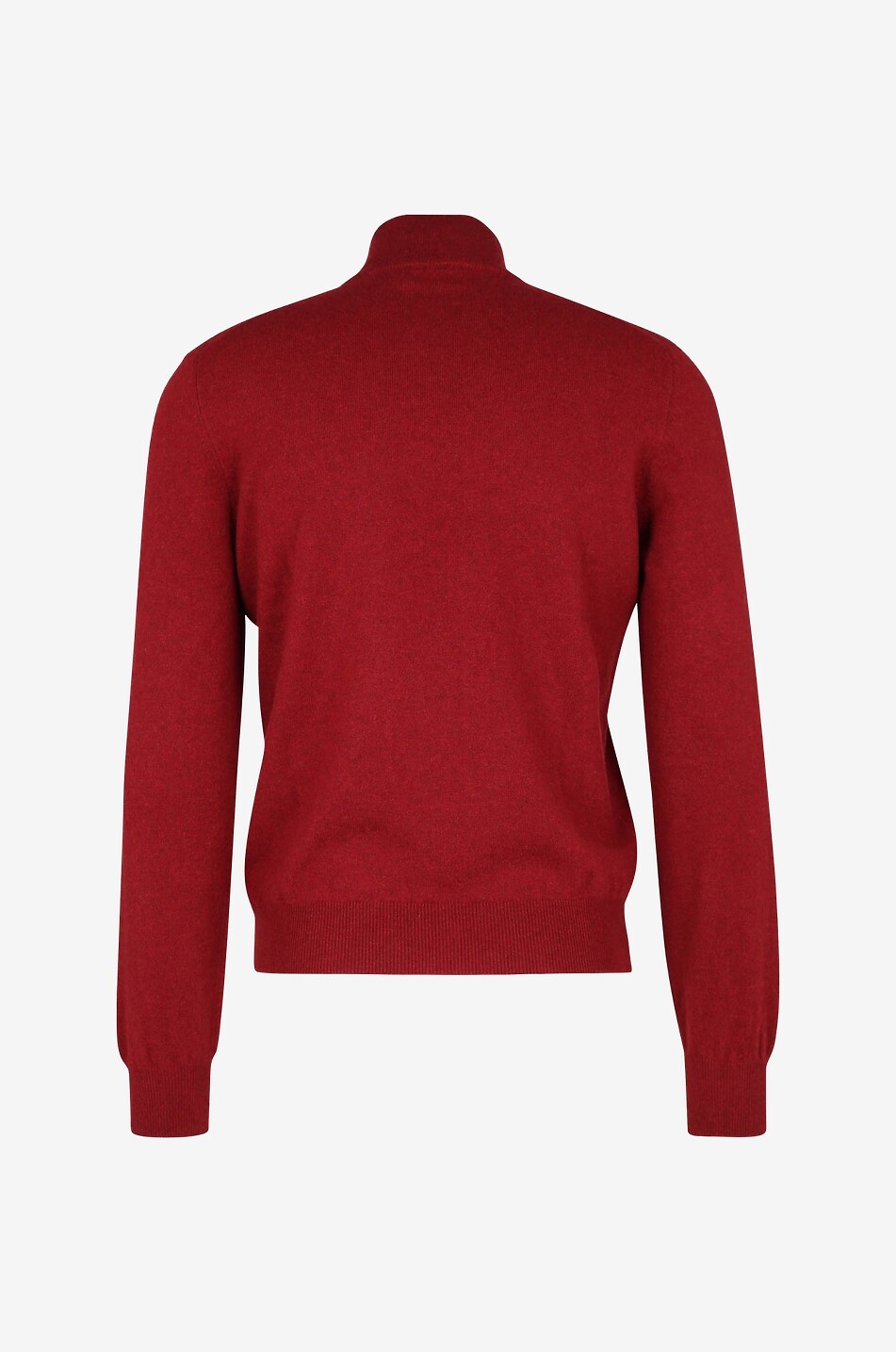 GRAN SASSO Pull fin col montant zippé en cachemire Homme ROUGE MOYEN 2