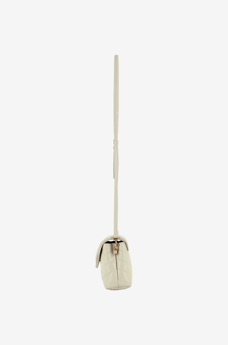 SAINT LAURENT PARIS Loulou Toy quilted smooth leather mini shoulder bag Women EGGSHELL 4