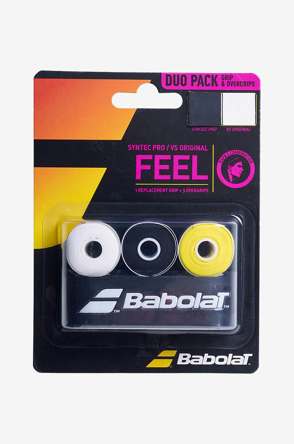 BABOLAT Grip et surgrip pour raquettes de tennis Pack Syntec Pro + VS Original Unisexe MULTICOLORE 1