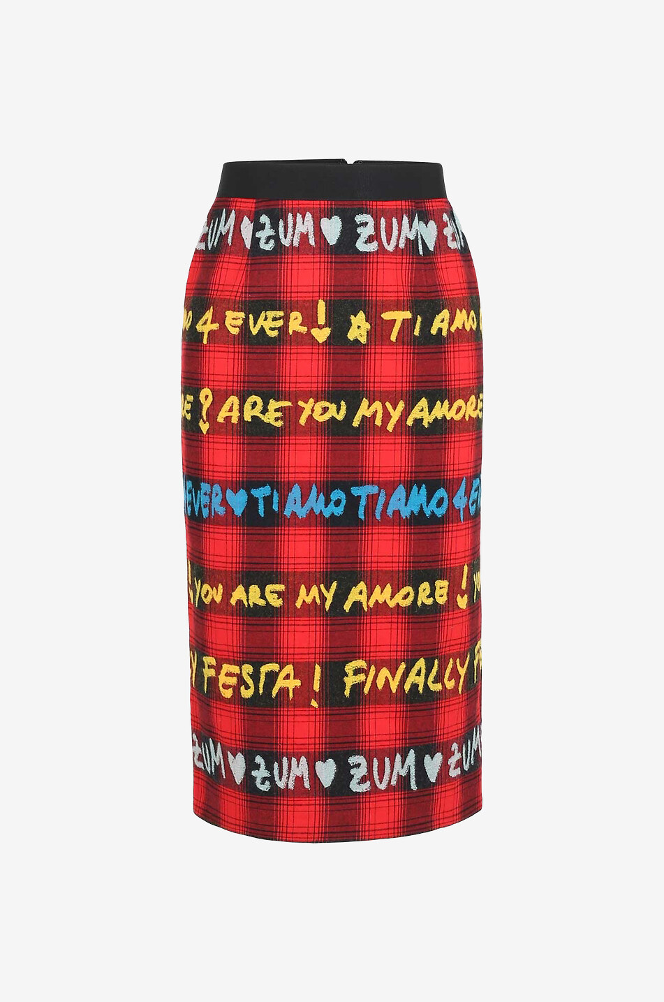 ALESSANDRO ENRIQUEZ Mittellanger Baumwollrock Damen ROT 1