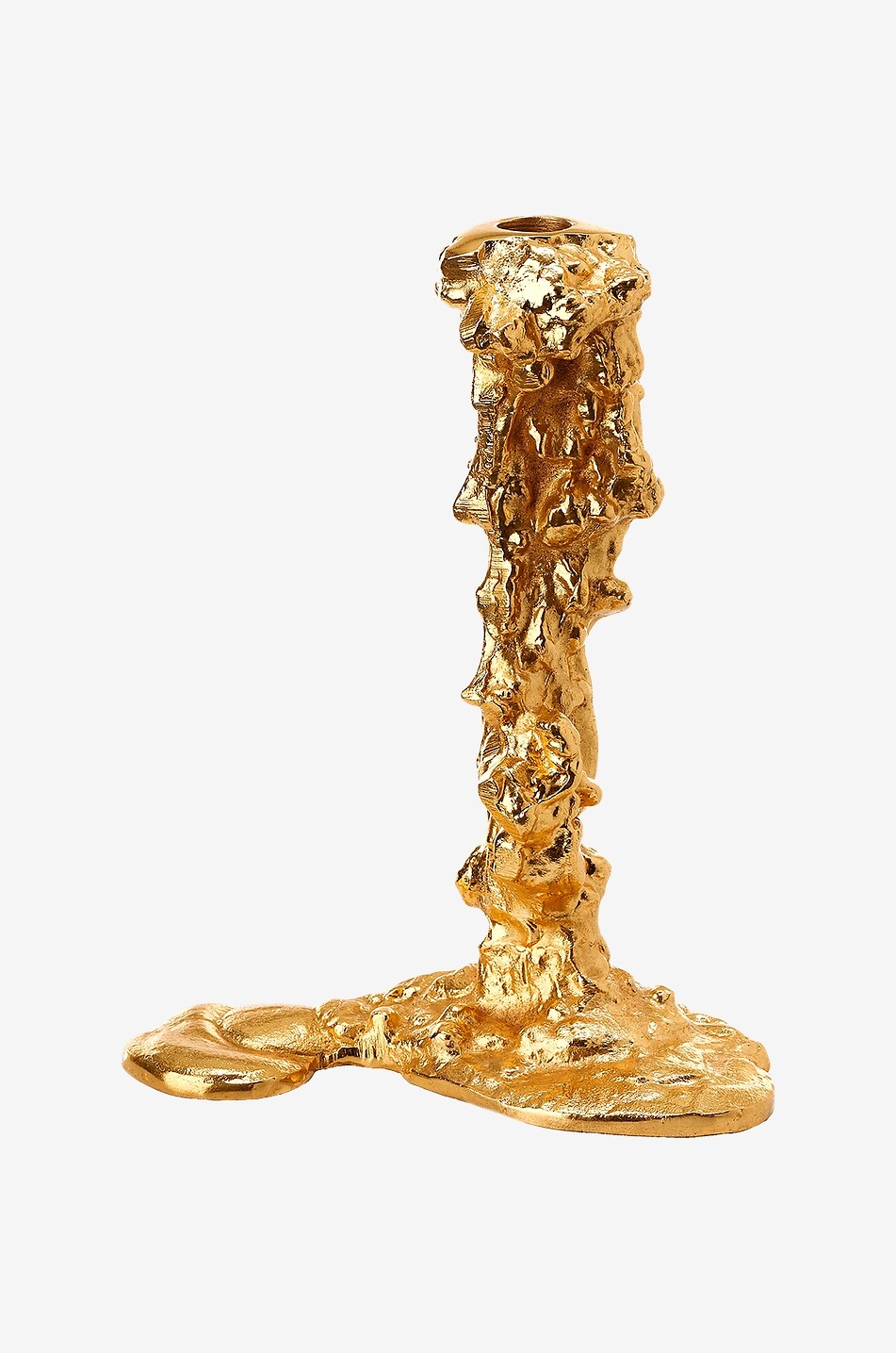 Bougeoir doré Drip L