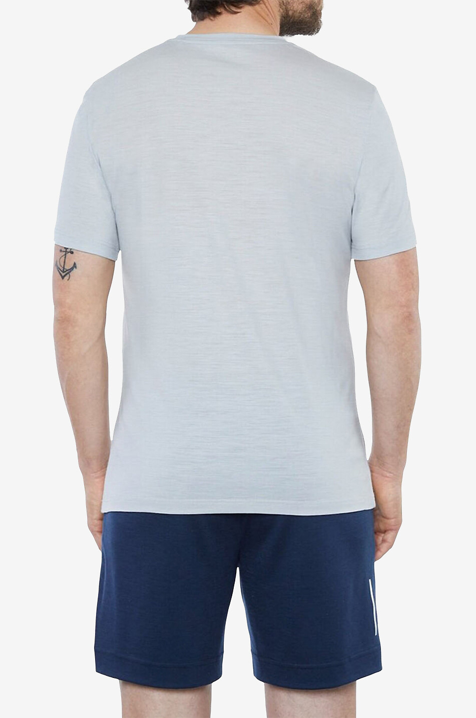 EMYUN T-shirt à manches courtes en laine mérinos Nyon Homme GRIS 2