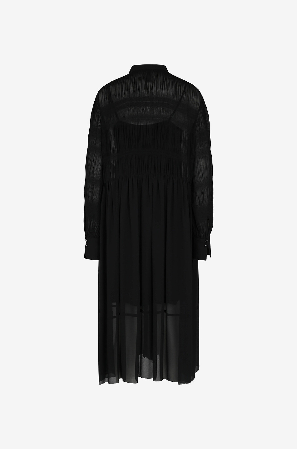 MARC CAIN Midilanges Blusenkleid mit Falten Damen SCHWARZ 2