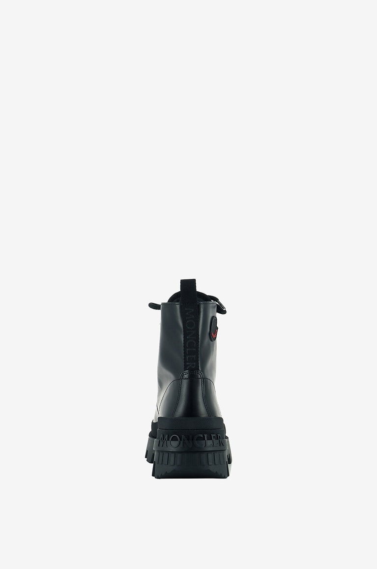 MONCLER Schnürstiefeletten aus Leder Mercurious Herren SCHWARZ 4