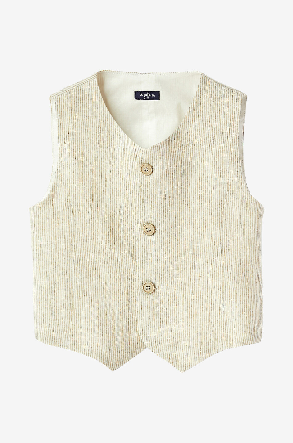 Gilet en lin rayé garçon
