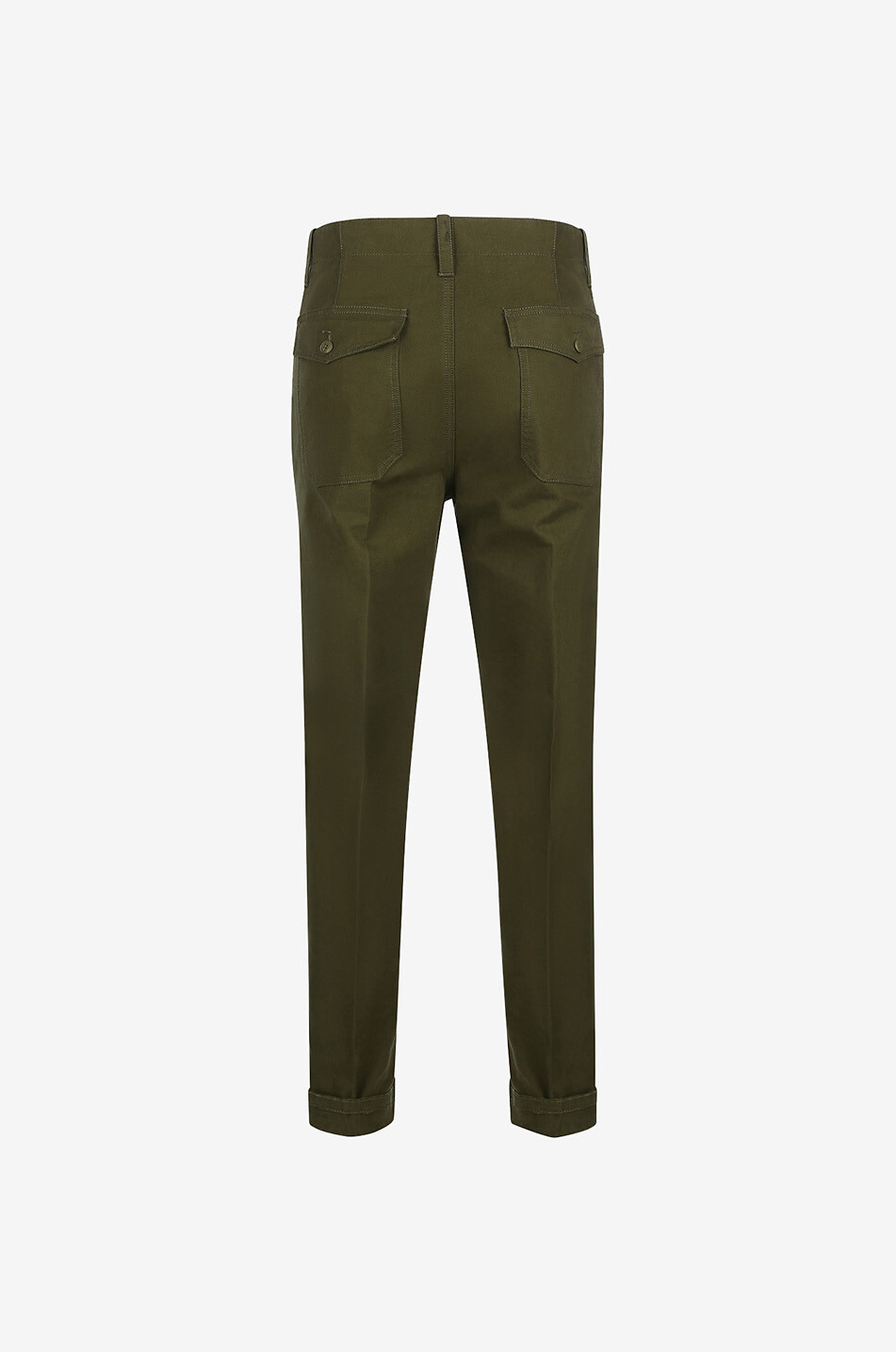 PT TORINO Slim fit cotton gabardine chino trousers Men MEDIUM GREEN 2