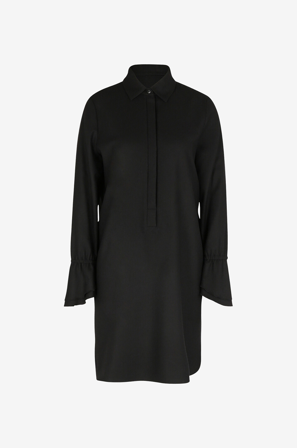 MARC CAIN Bell sleeve shirt dress Women BLACK 1