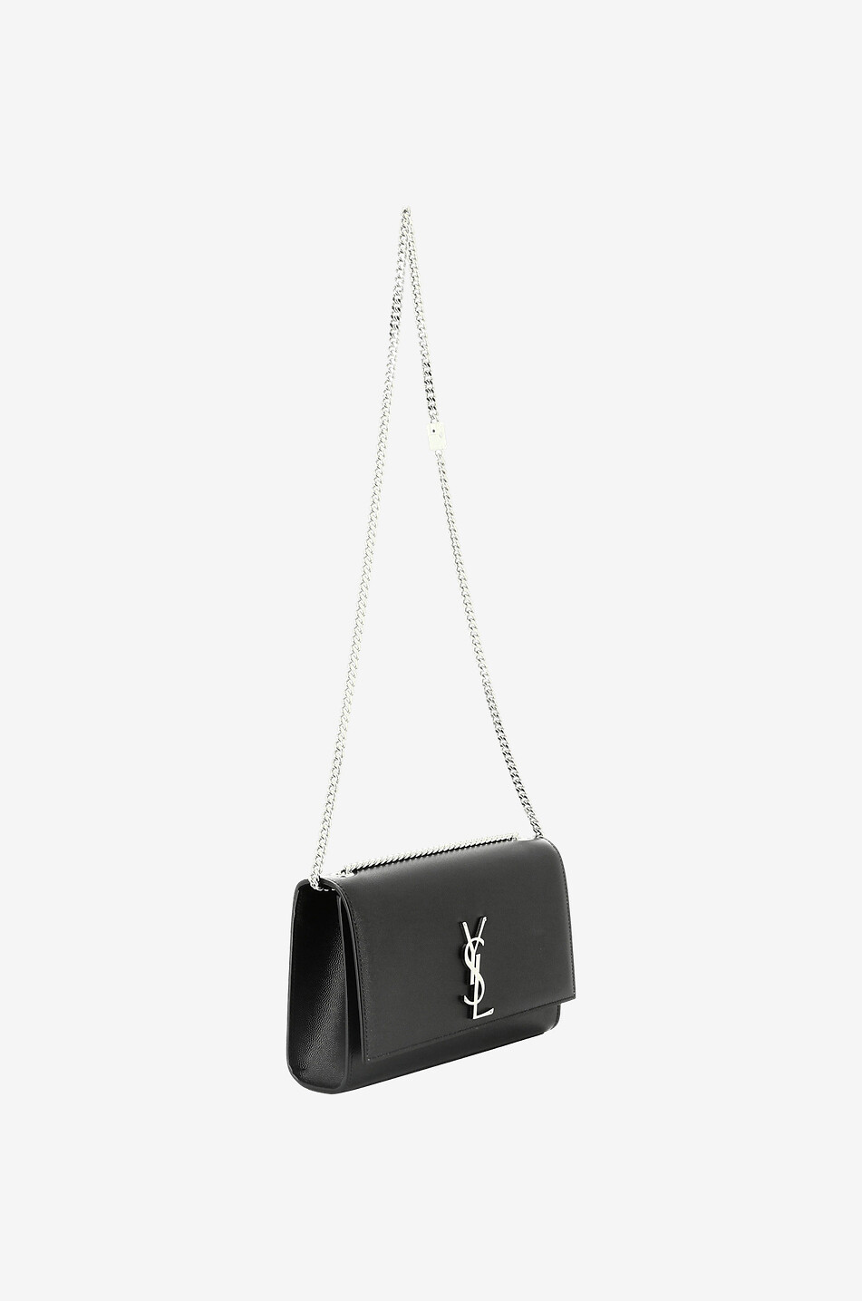 SAINT LAURENT PARIS Schultertasche aus Grain de Poudre-Leder Kate Medium Damen SCHWARZ 5