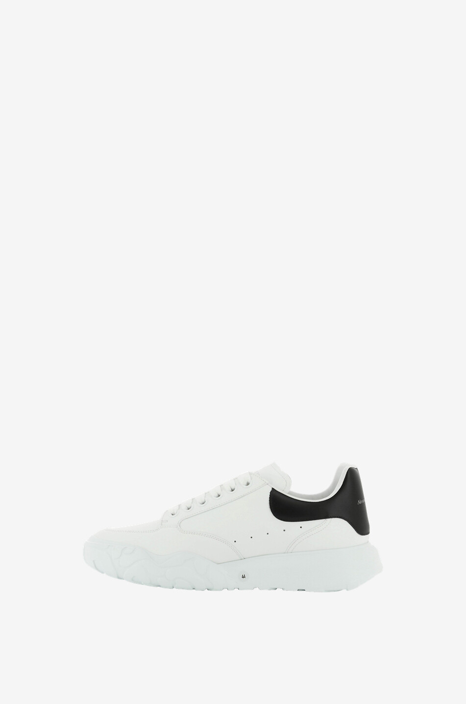 ALEXANDER McQUEEN Court bicolour leather lace-up low-top sneakers Men WHITE 3
