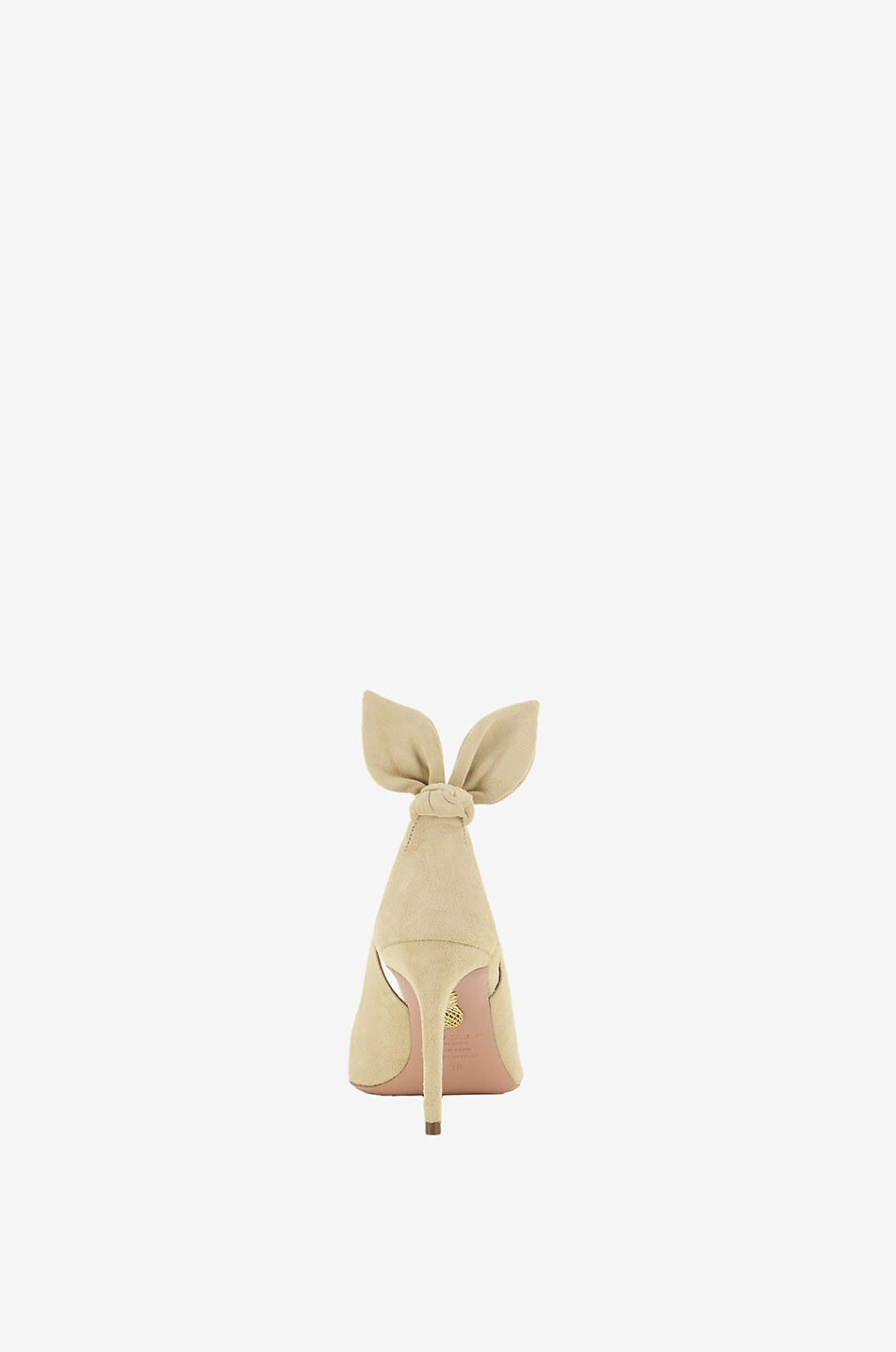 AQUAZZURA Escarpins en daim Bow Tie 85 Femme BEIGE 4