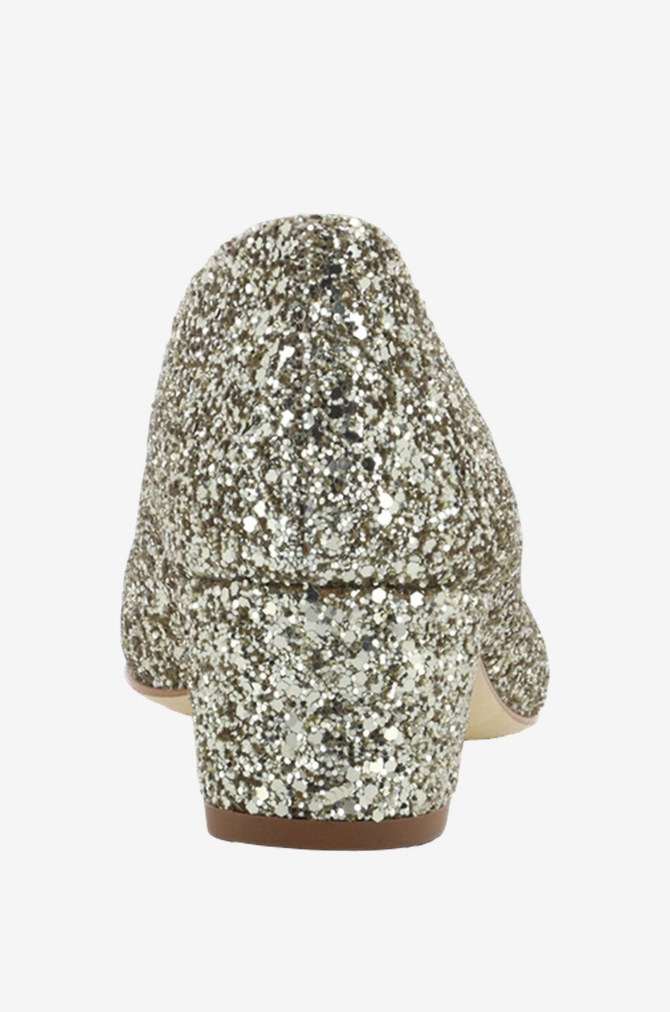 Pumps aus Leder und Glitter Heel Ballerina 40