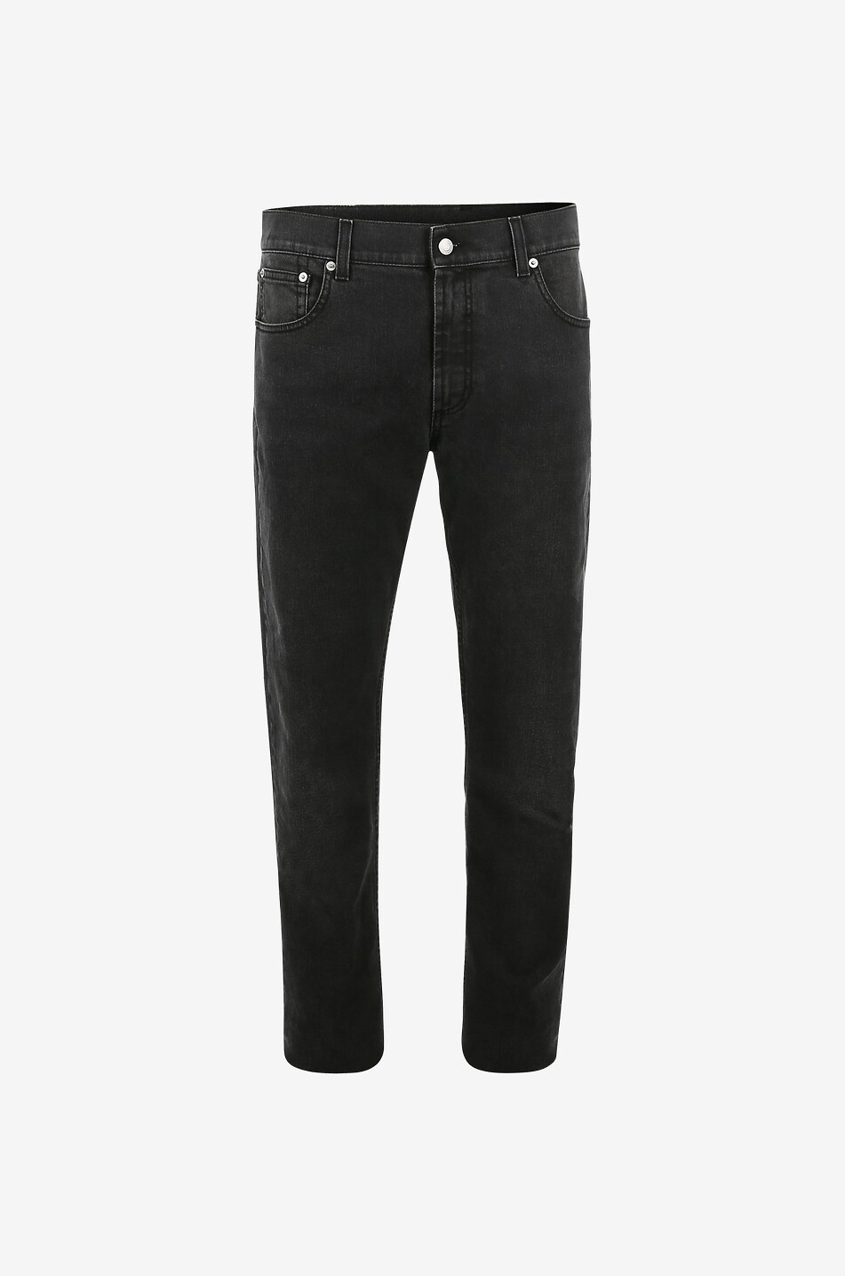 3D McQueen embroidered slim fit jeans