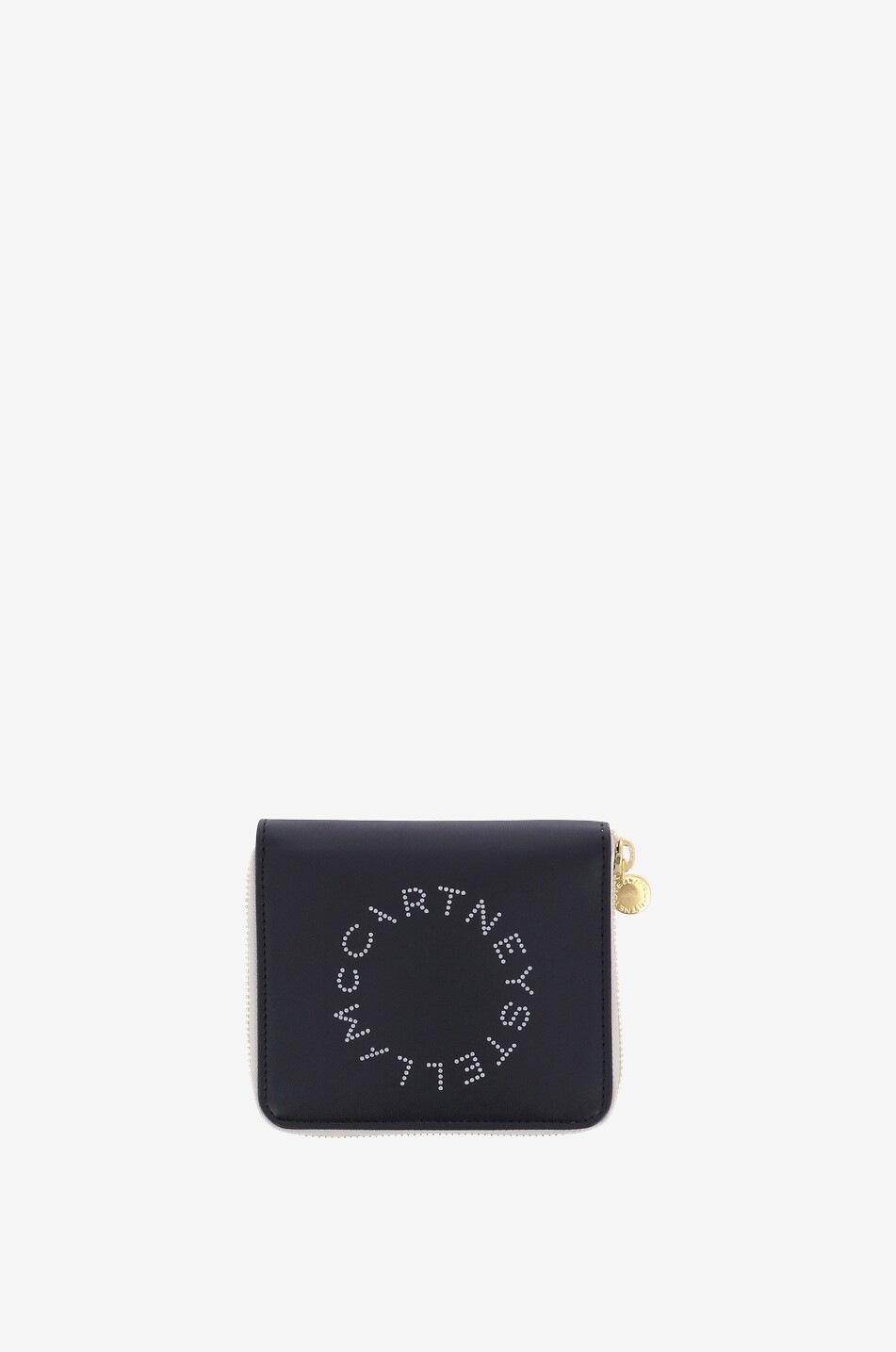 STELLA McCARTNEY Stella Logo bicolour zip-around faux leather wallet Women BLACK 1