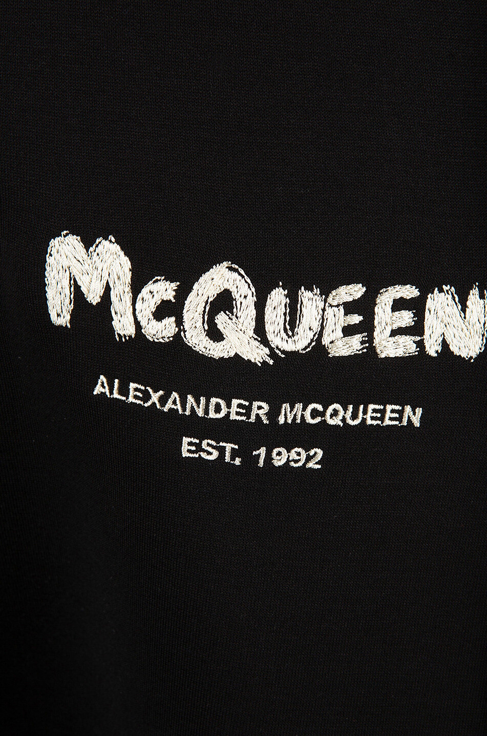 ALEXANDER McQUEEN Sweat-shirt à col rond brodé McQueen Graffity Homme NOIR 3