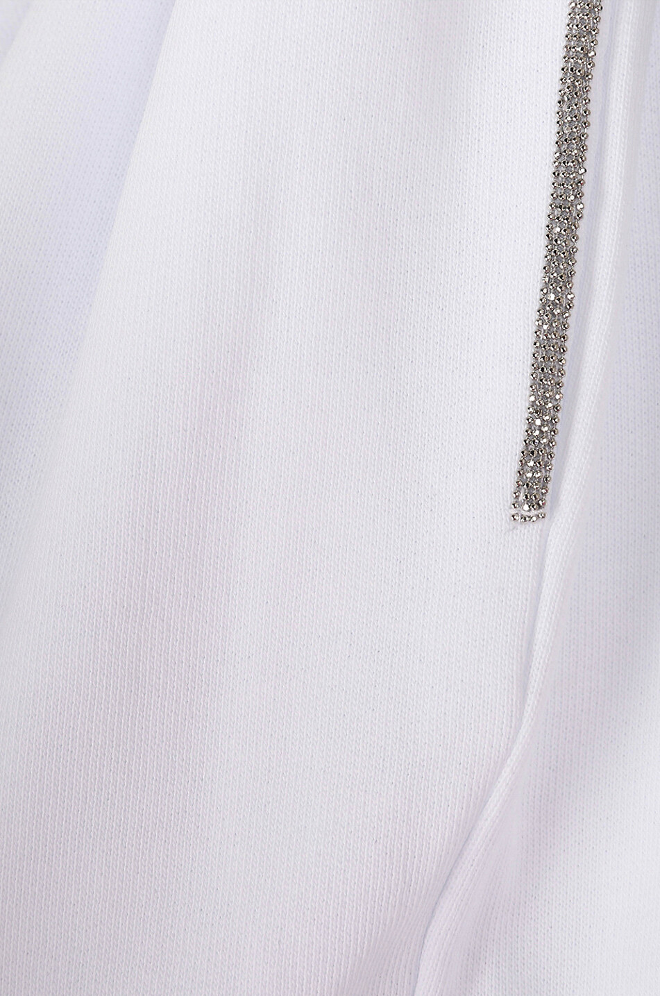 FABIANA FILIPPI Pantalon de jogging en molleton brodé perles Femme BLANC 3