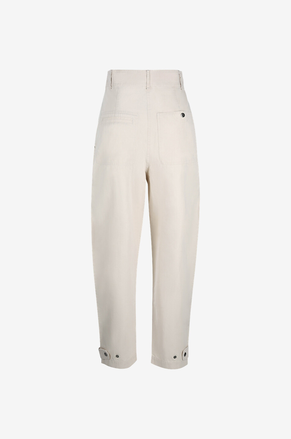MARANT ETOILE Pantalon taille haute en coton Rowina Femme Beige clair 2