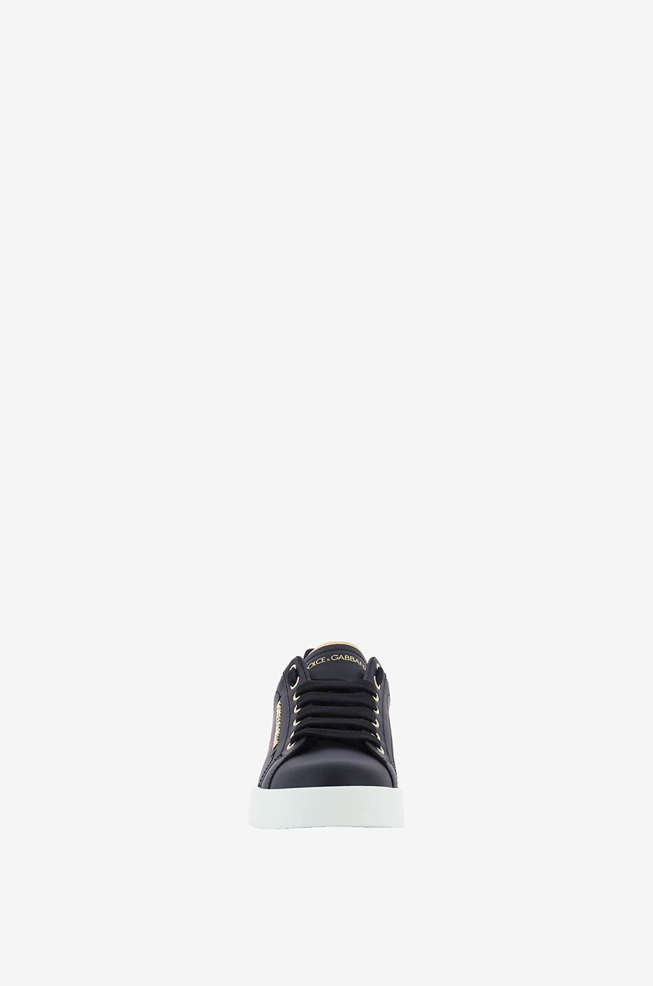 DOLCE & GABBANA Portofino Light leather low-top lace-up sneakers Women BLACK 2