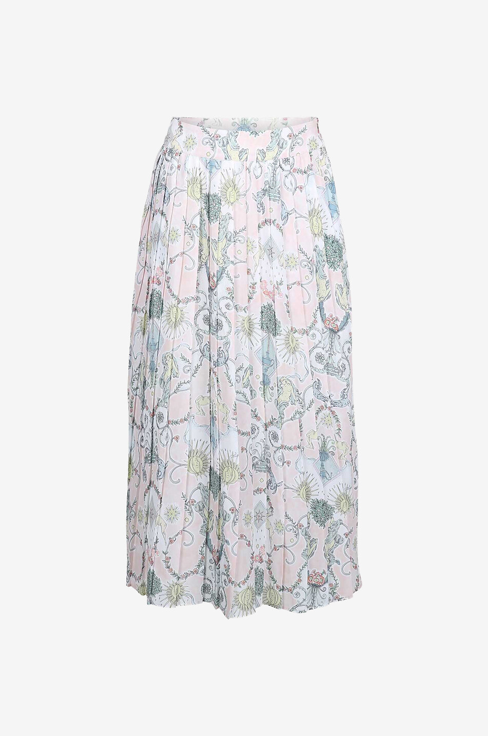 Halblanger Plisséerock