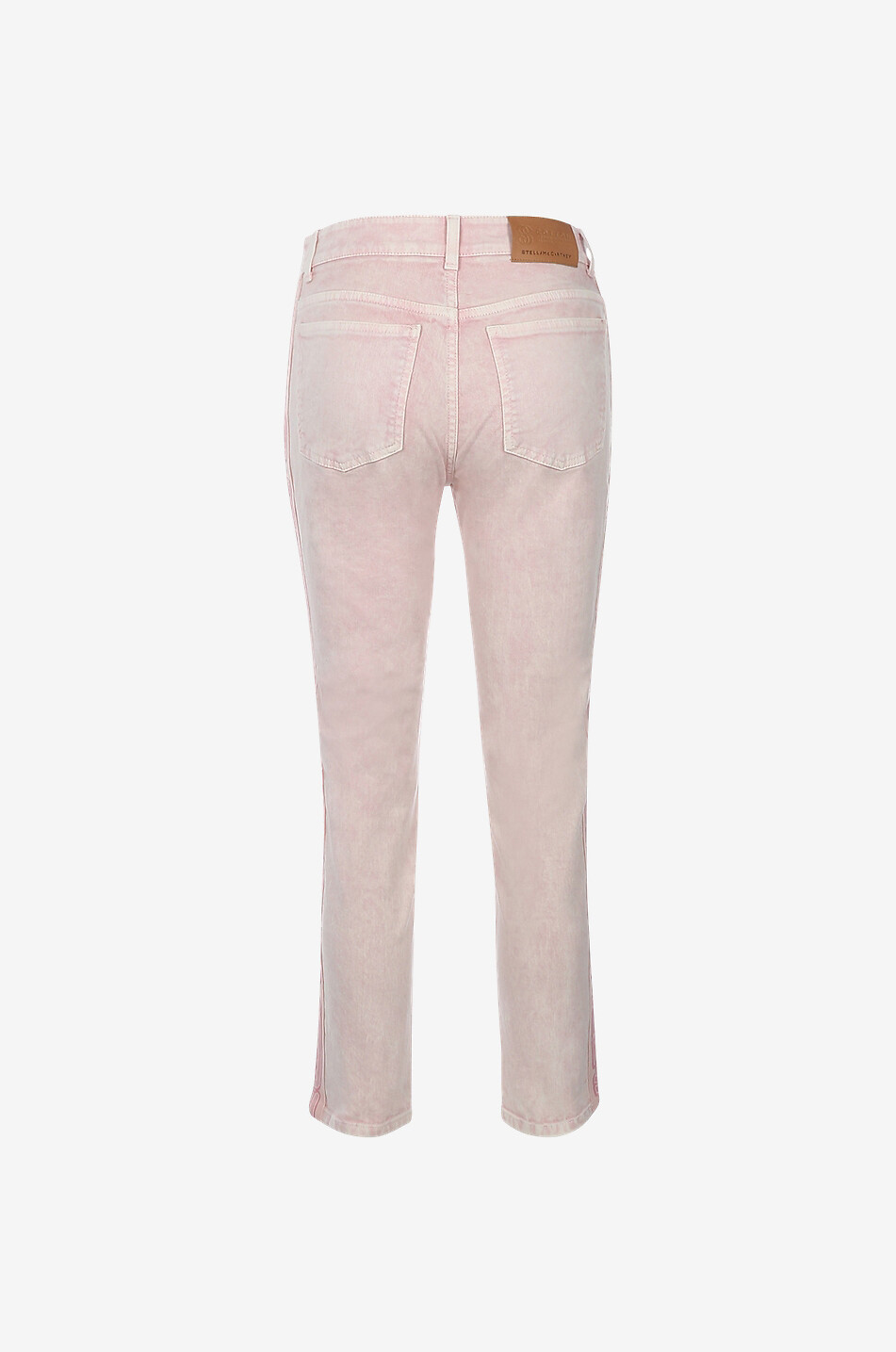 STELLA McCARTNEY Skinny-Boyfriend-Jeans mit Logoband Fresh Peach Damen ROSA 2