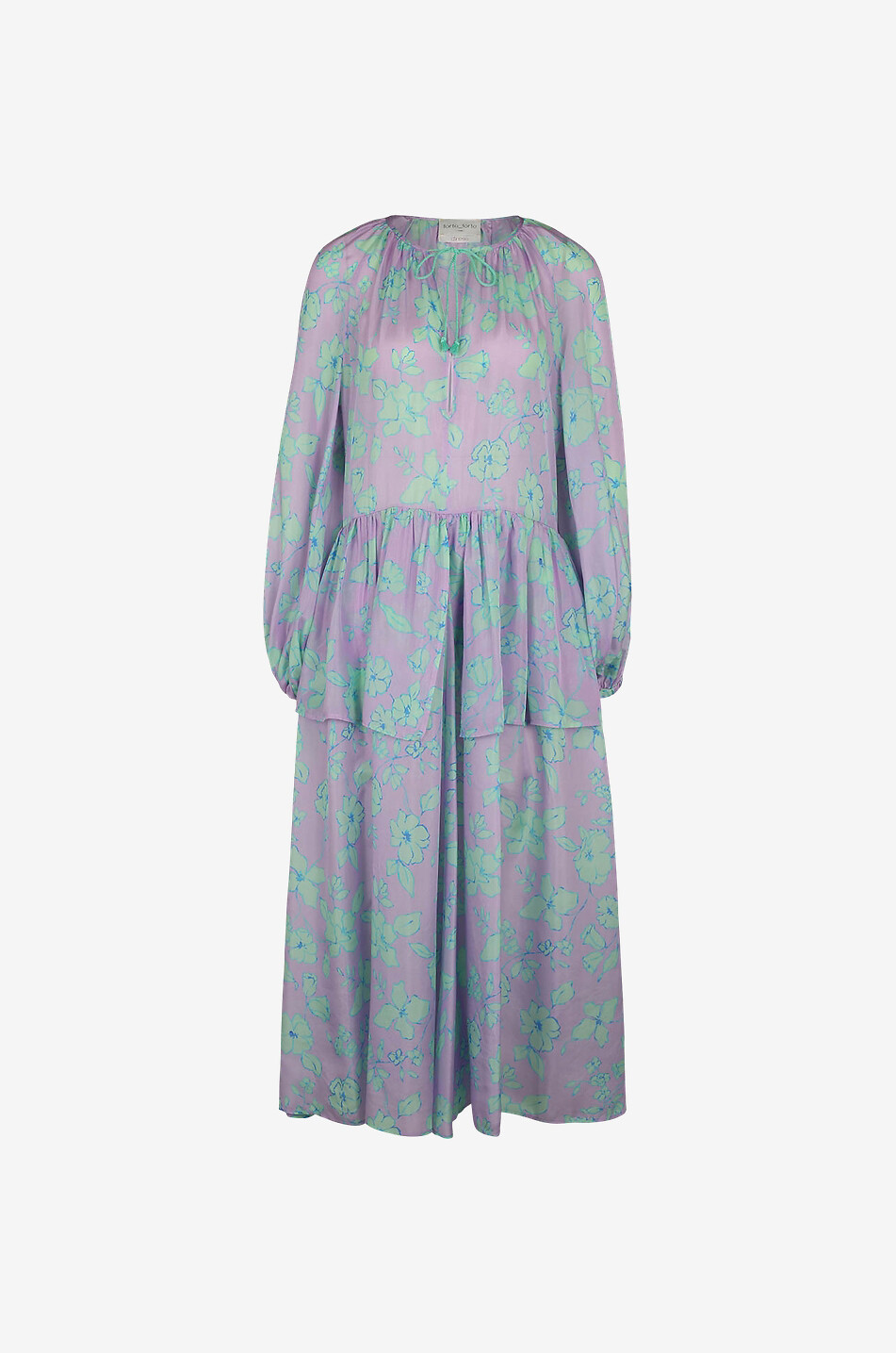 FORTE FORTE Langes Seidenkleid Damen BLAU 1
