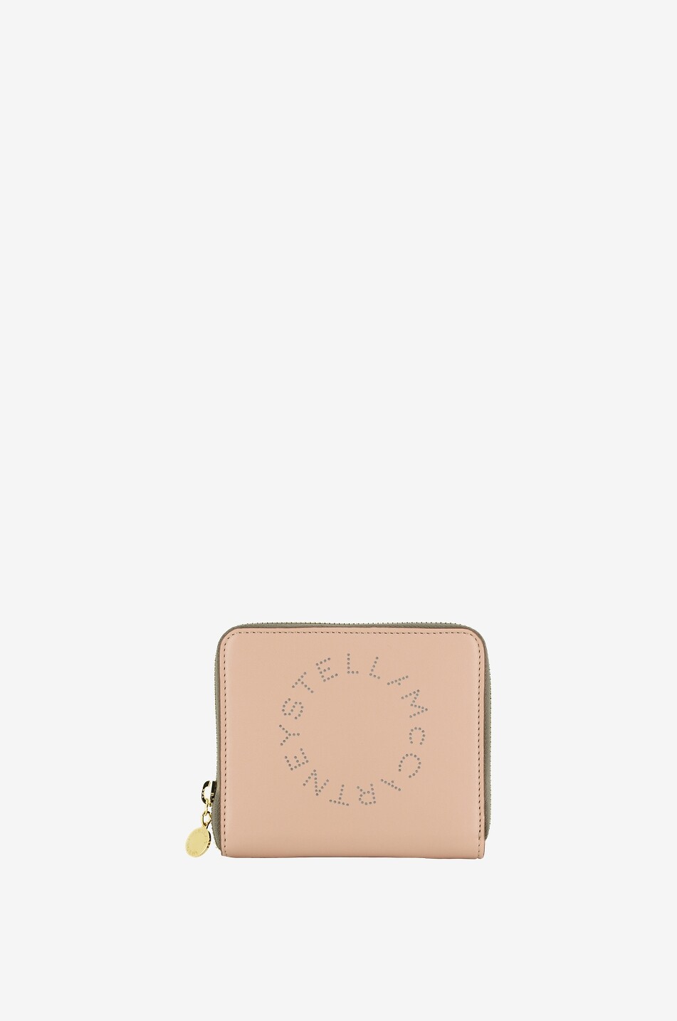 Stella Logo bicolour zip-around faux leather wallet