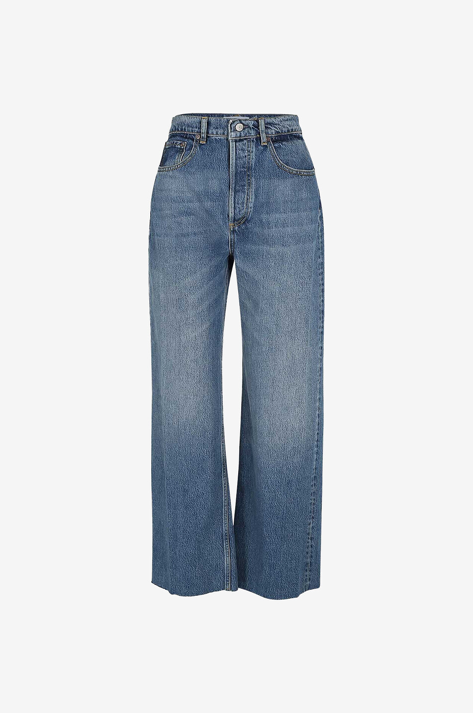 Cotton-blend bootcut jeans