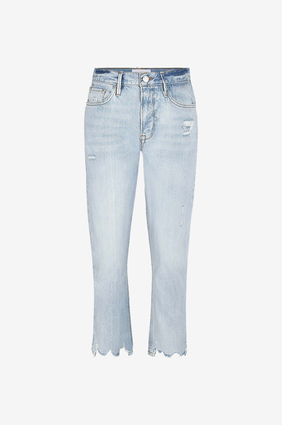 Cotton straight jeans