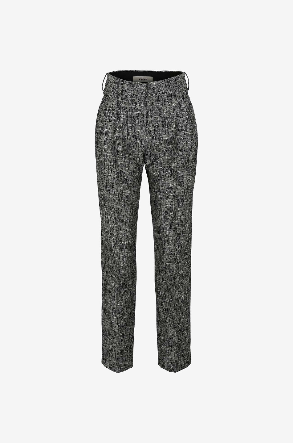 BLAZE MILANO Wool, linen and silk wide-leg trousers Women BLACK 1