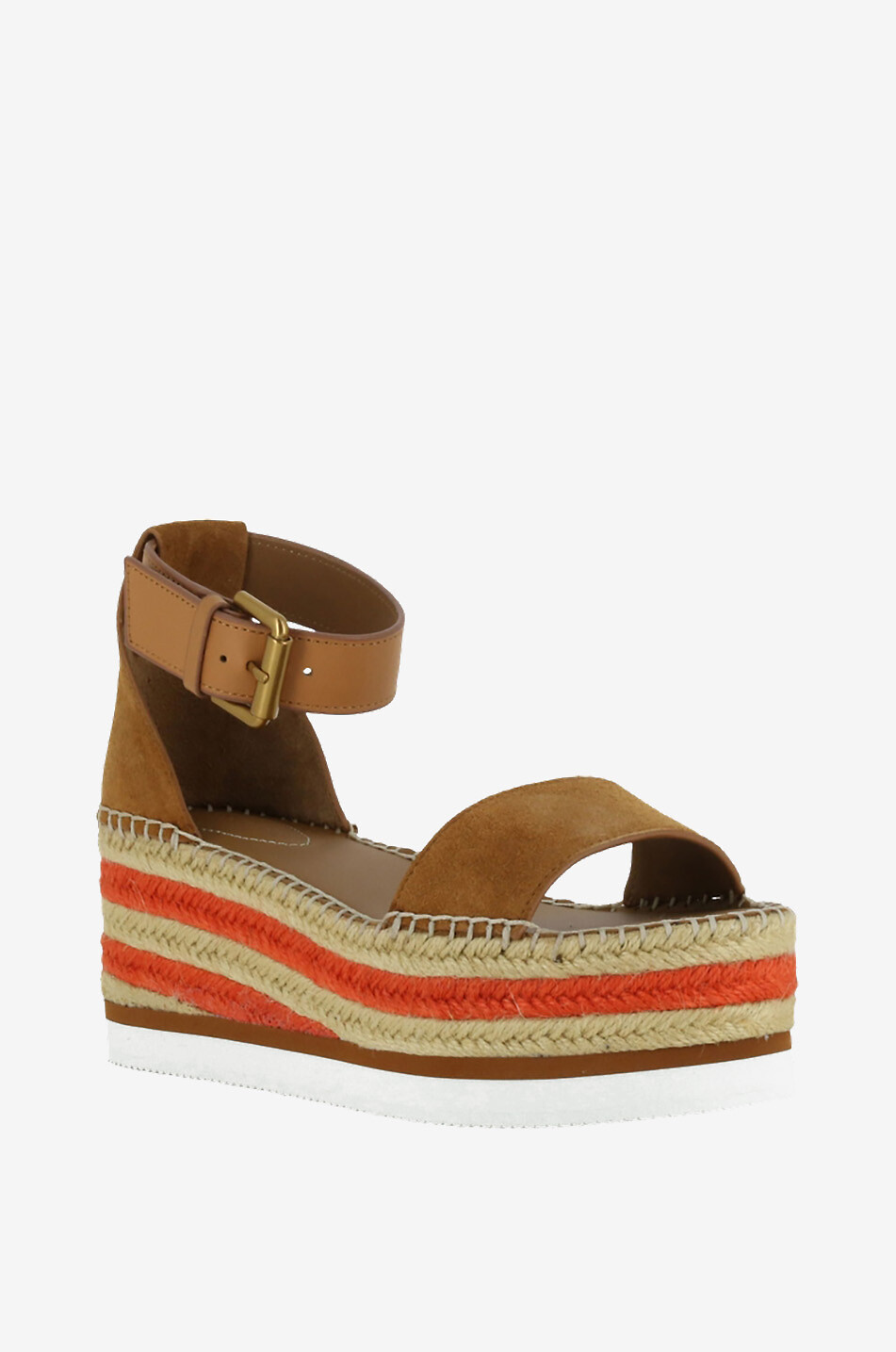 SEE BY CHLOE Glyn suede wedge sandals Women BEIGE 1
