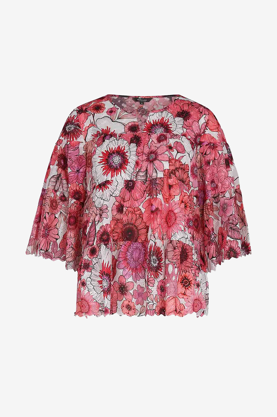 Cotton long-sleeved blouse