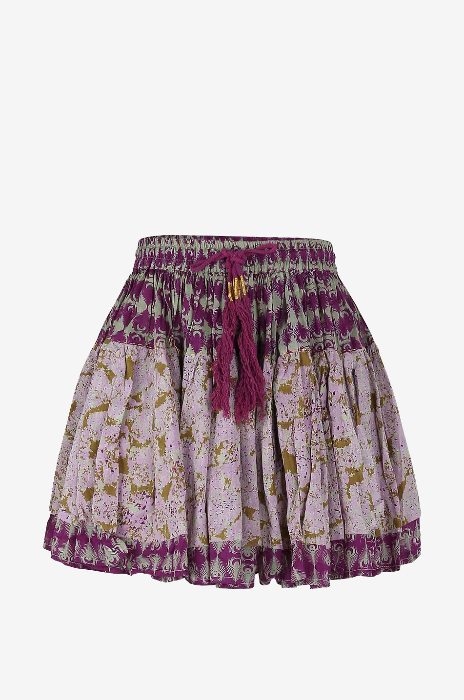 Jupe courte en coton Double Mini Volant