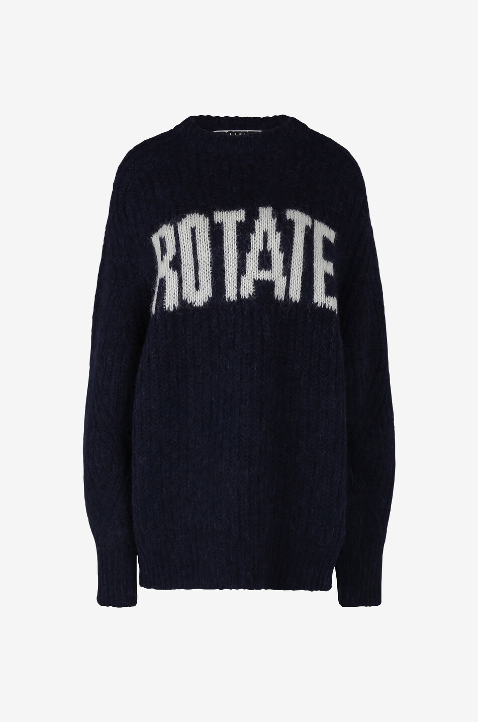 ROTATE BIRGER CHRISTENSEN Rundhalspullover aus Wolle und Alpaka Brandy Damen DUNKELBLAU 1