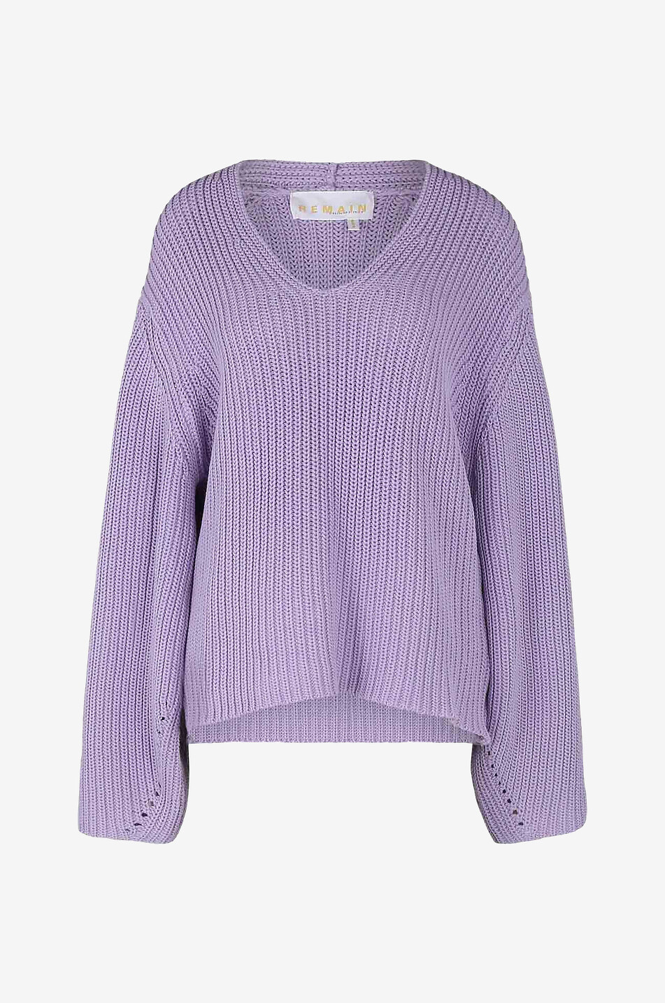 Pull à col V en coton mélangé Acuda