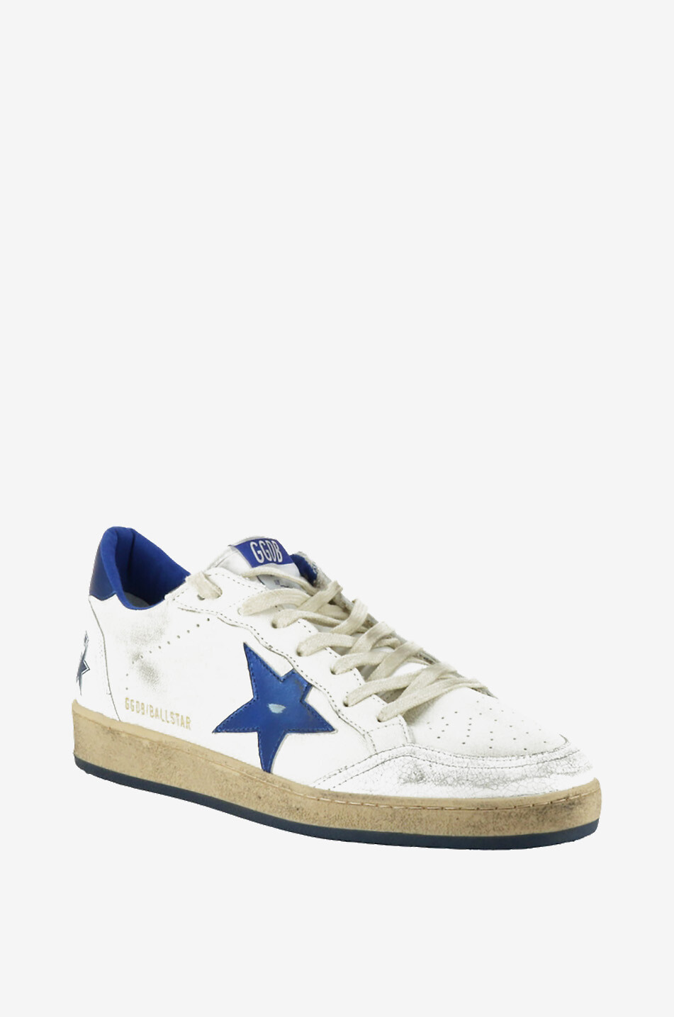 Superstar distressed leather sneakers