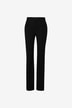 Loose-fitting trousers in grain de poudre wool