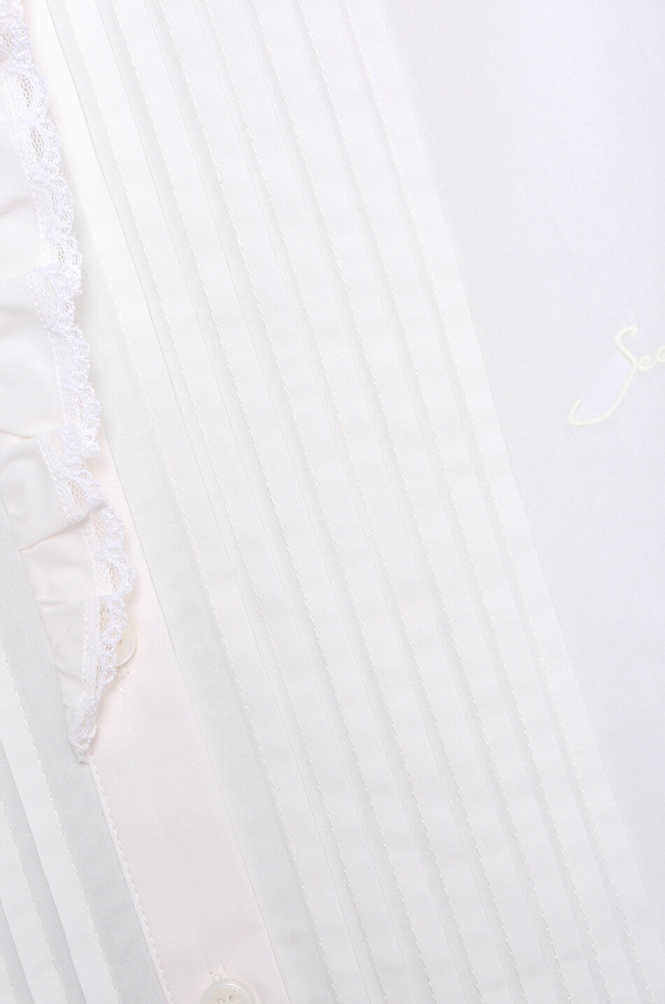 SEE BY CHLOE Hemd mit Biesen, Rüschen und Spitze Damen WEISS 3