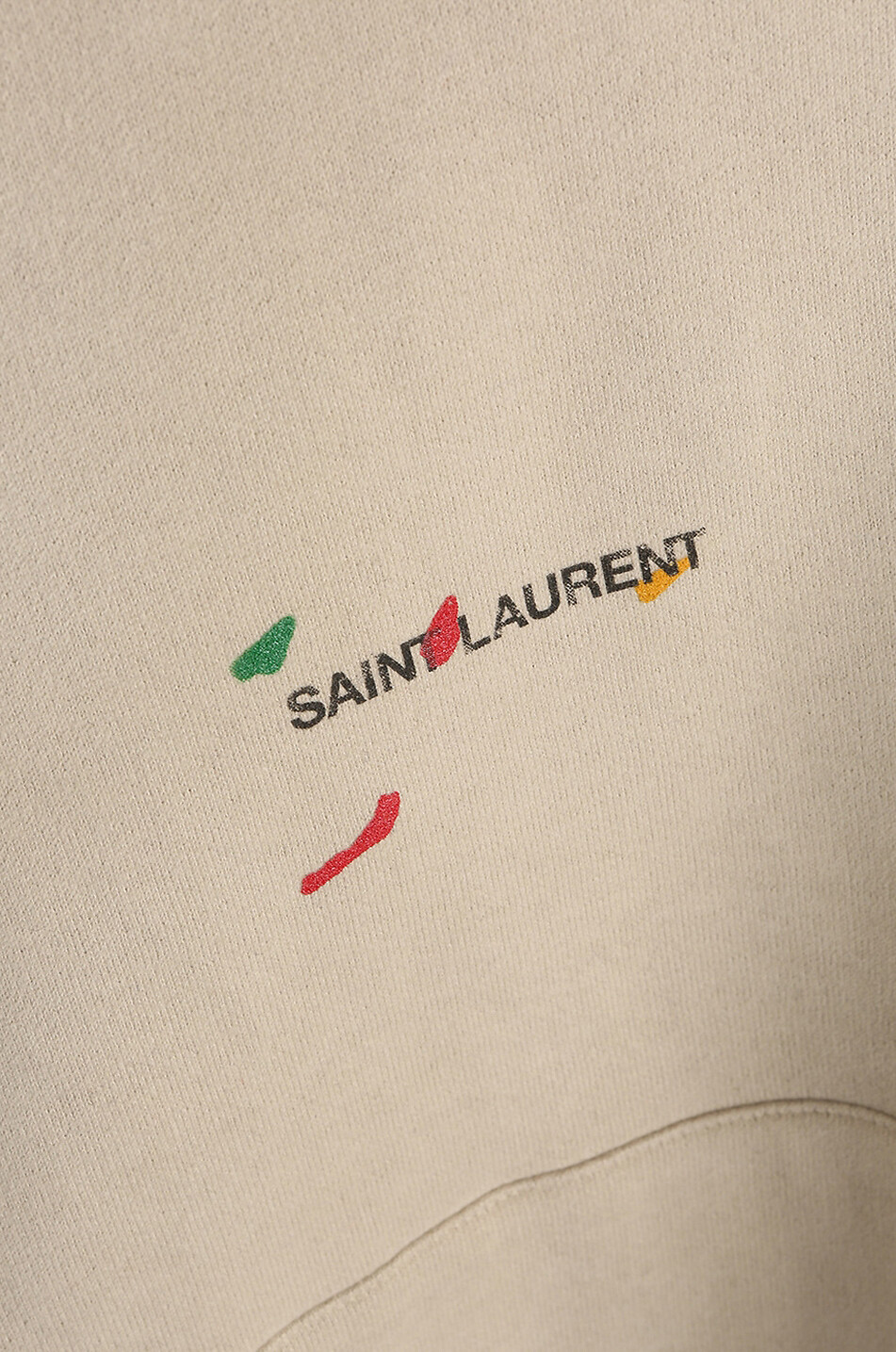 SAINT LAURENT PARIS Saint Laurent Rive Gauche stain print hoodie Women MULTI COLOURED 3