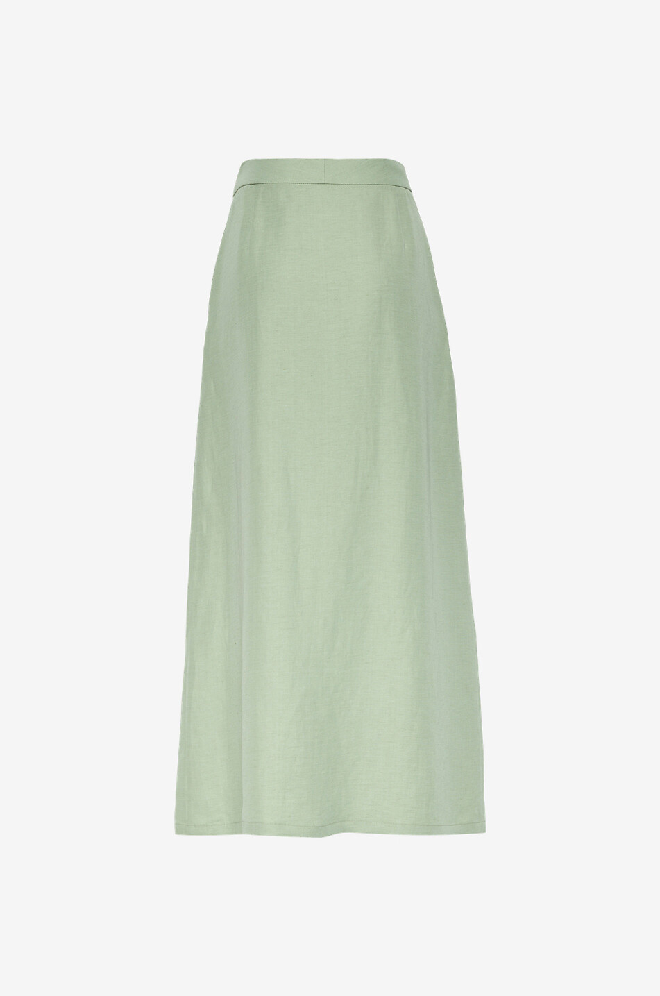 FABIANA FILIPPI Jupe plissée midi en viscose et lin Femme VERT CLAIR 2
