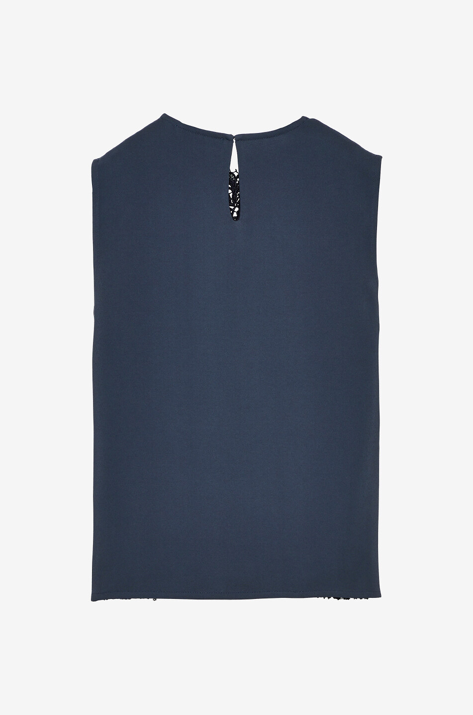 FABIANA FILIPPI Top sans manches en guipure Femme BLEU FONCE 2