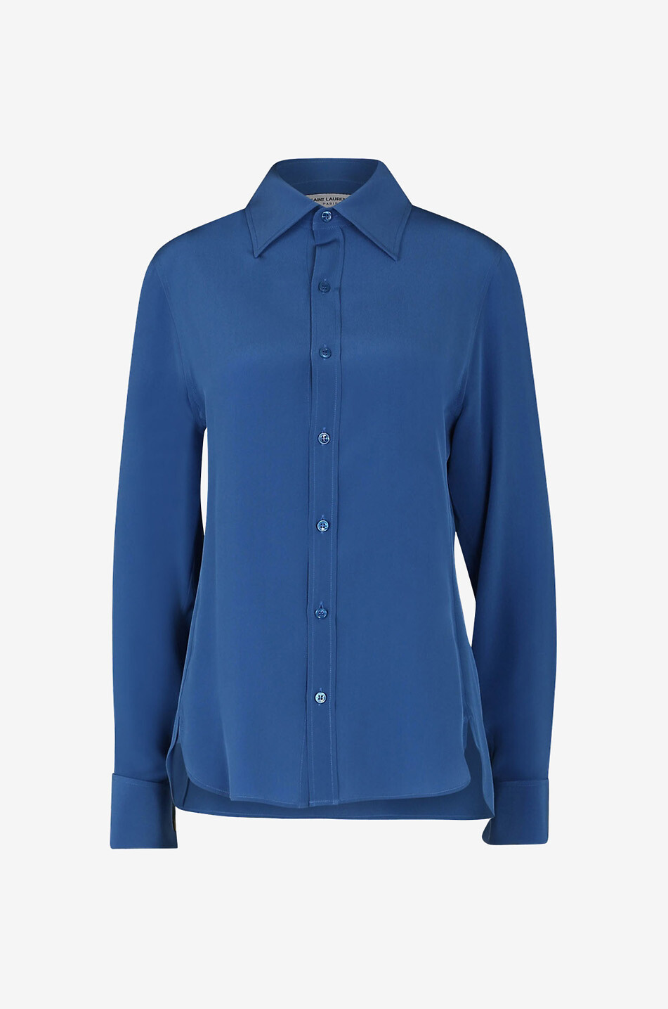 Silk Shirt Saint Laurent Poppy Shirt Chemise Ajustée En Soie Crêpe