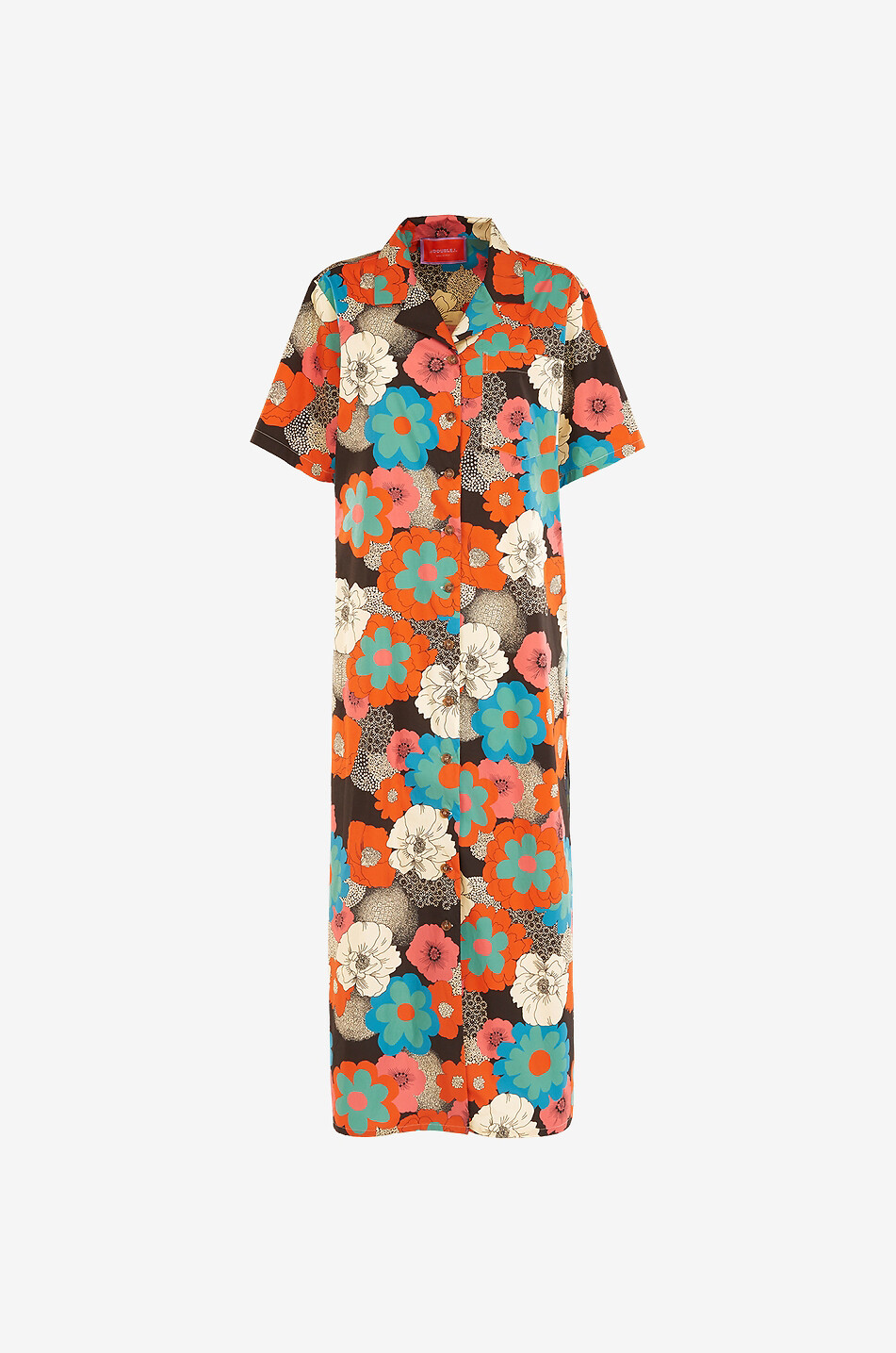 Bowling Dress Ice Poppy long shirt dress