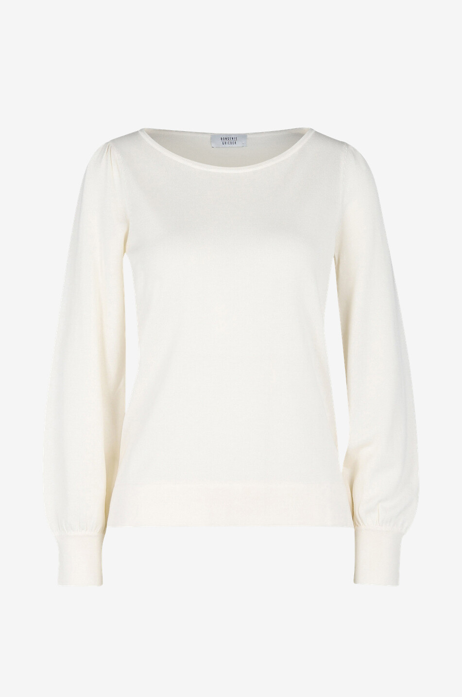 Lightweight cotton blend puff sleeve jumper