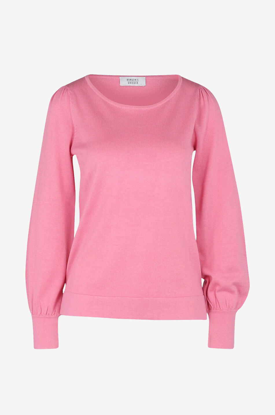 BONGÉNIE Pull léger en coton mélangé à manches bouffantes Femme ROSE 1