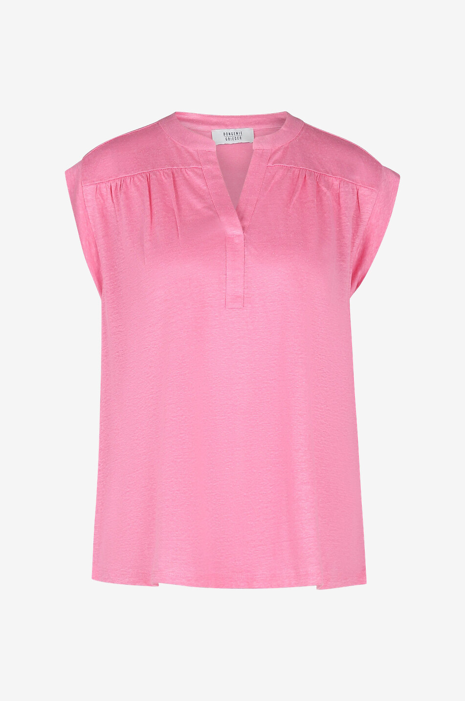 Sleeveless linen jersey top